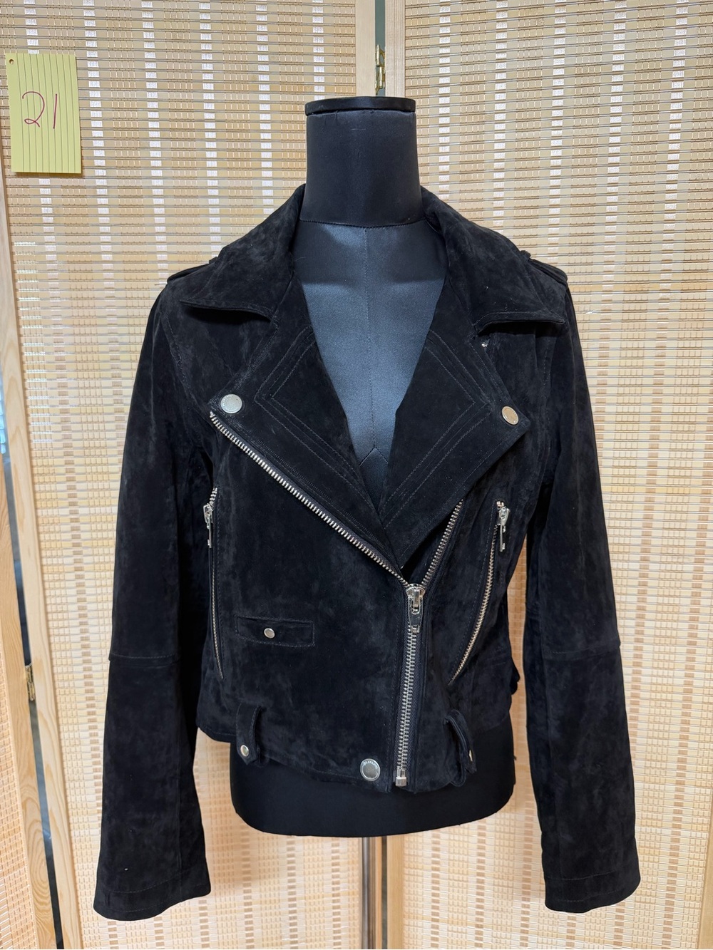Blank NYC Black Suede Moto Jacket